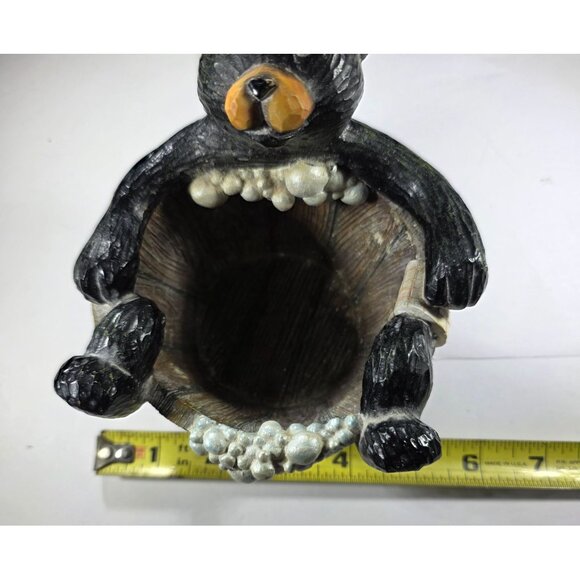 Planter trinket holder soap dish bear bubble bath Rustic anthropomorphic - Picture 6 of 7